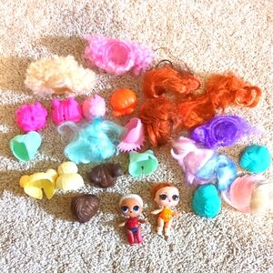 L.O.L. Surprise Dolls with Wigs Lot